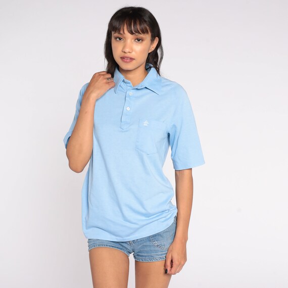 80s Polo Shirt Blue Munsingwear Shirt Penguin Pol… - image 4