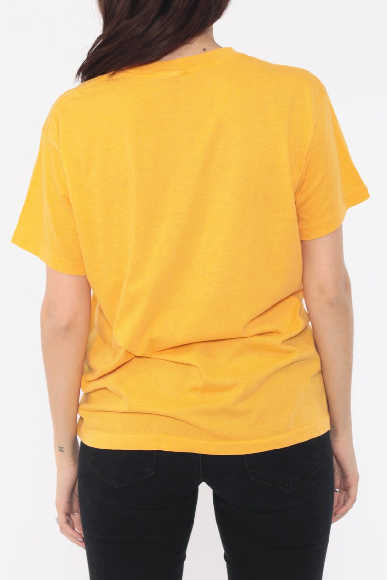 Burnout T Shirt Golden Yellow Plain Tshirt Vintage 80s Tee | Etsy