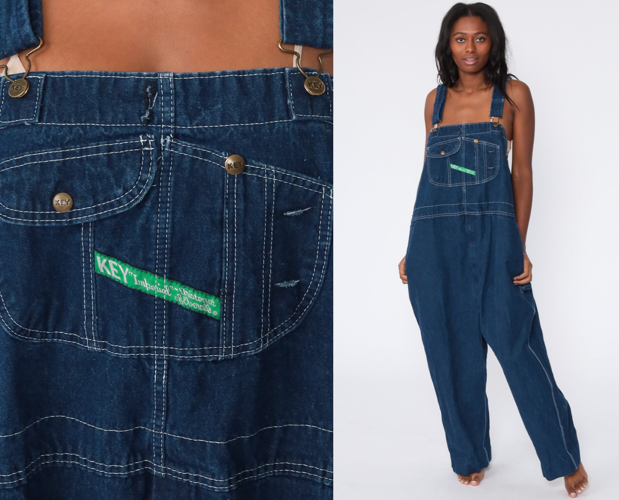 Key denim hotsell overalls