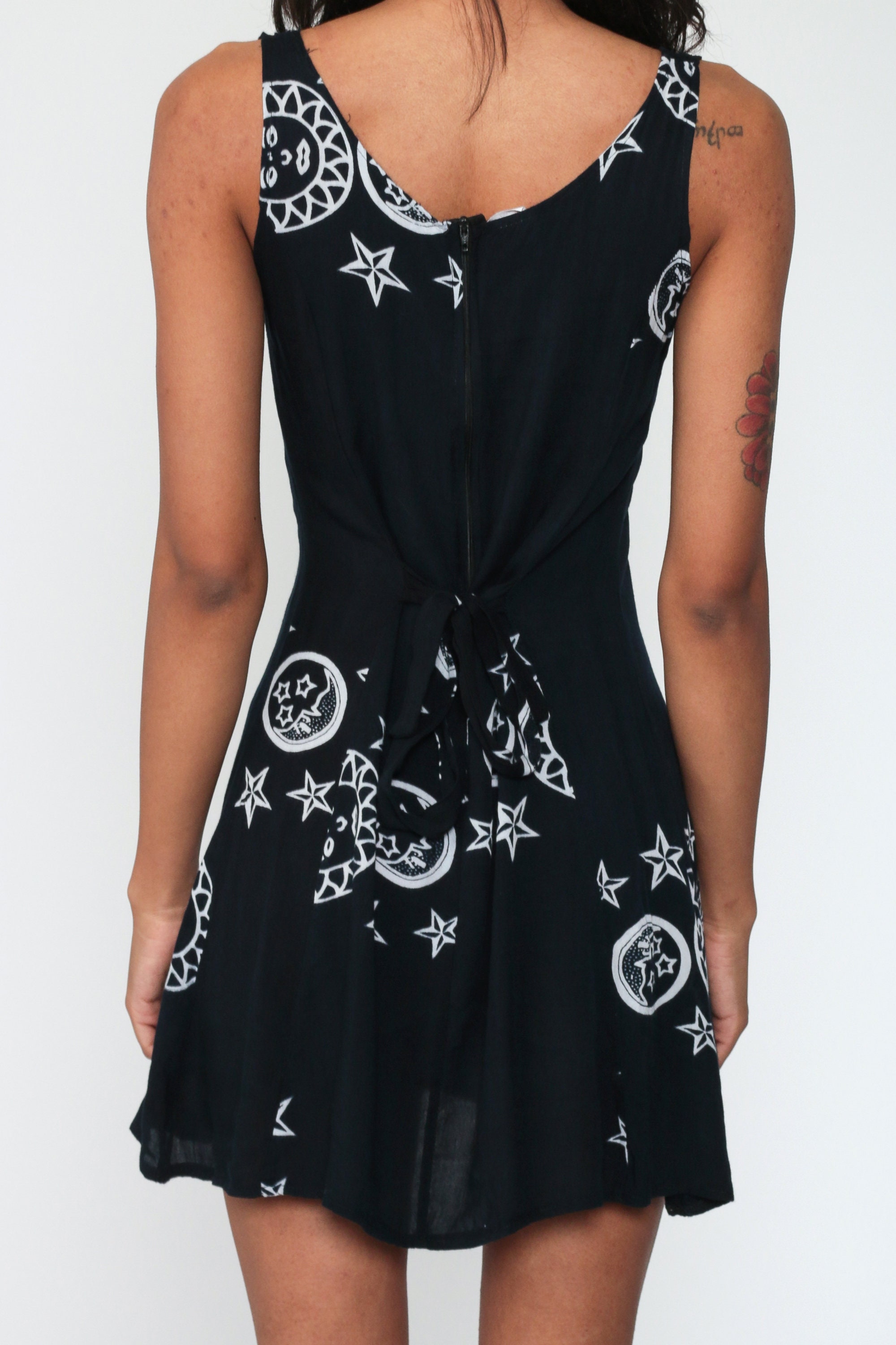 black dress with stars and moons