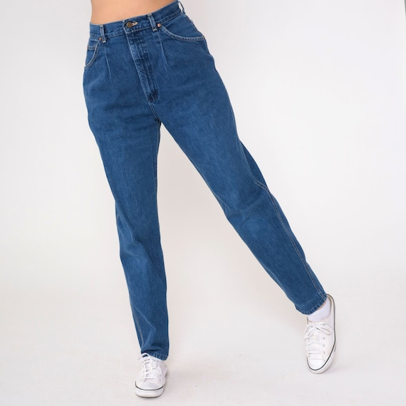 Pleated Lee Jeans 90s Denim Pants High Waist Jean… - image 7