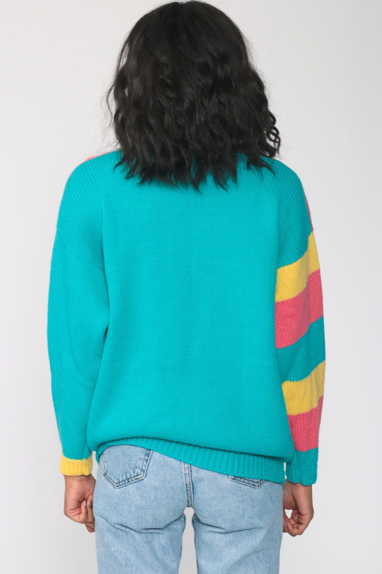 bright pink turtleneck