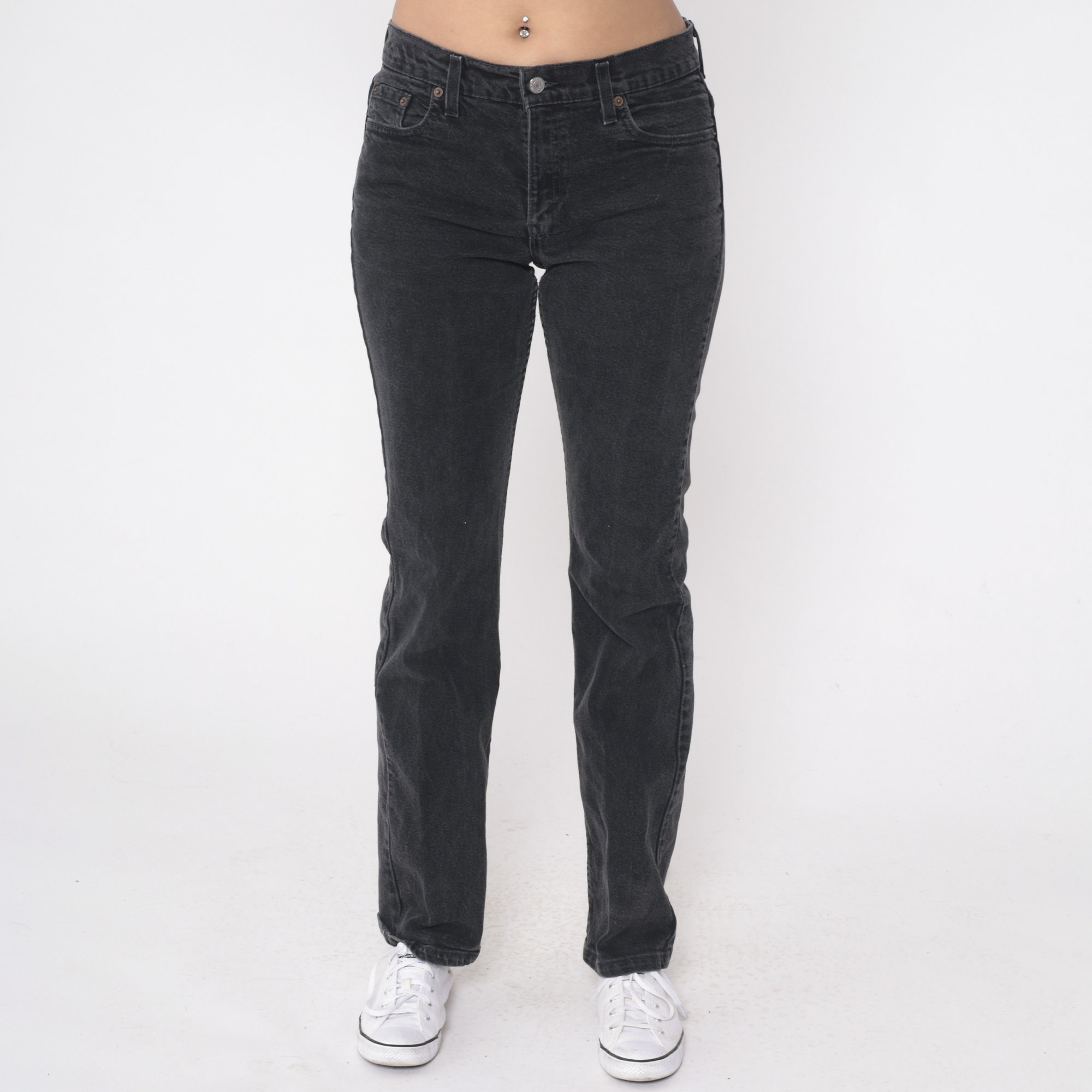 Black Levi 505 Jeans Y2K Skinny Straight Leg Jeans Mid Rise Black Levi 505 Jeans Y2K Skinny Straight Leg Jeans Mid Rise