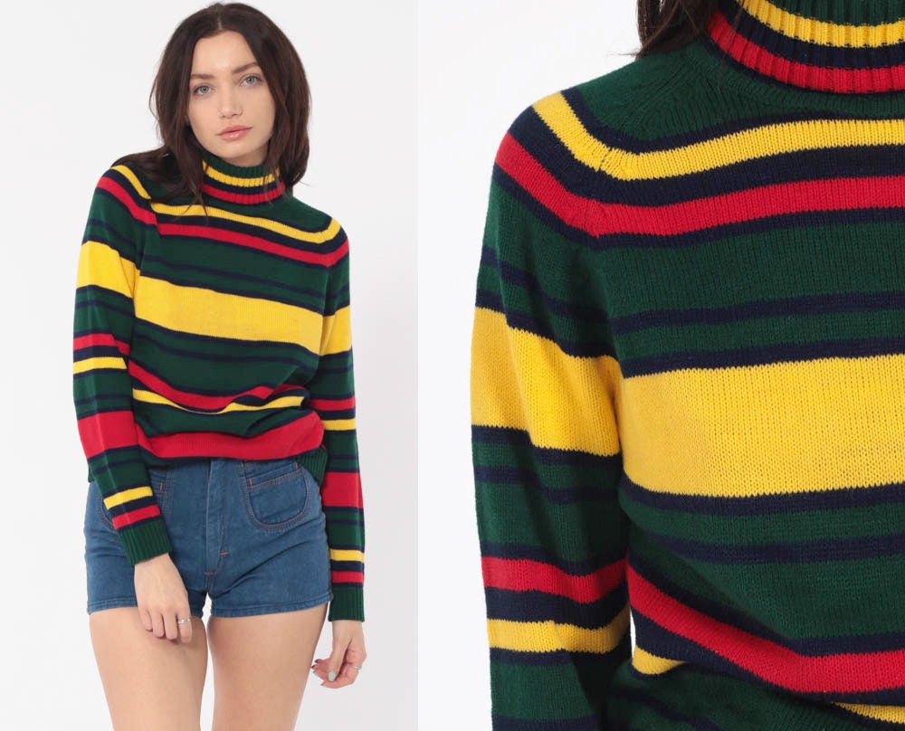 green red striped sweater