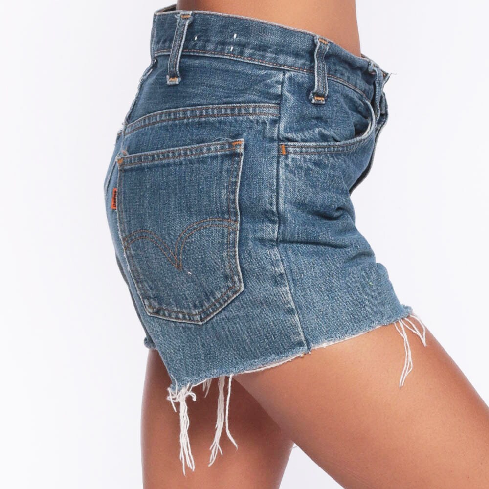 Levis Shorts Cut Off Shorts 90s Denim Shorts Levi Cutoff Jean Shorts FRAYED High Waisted Cutoffs 