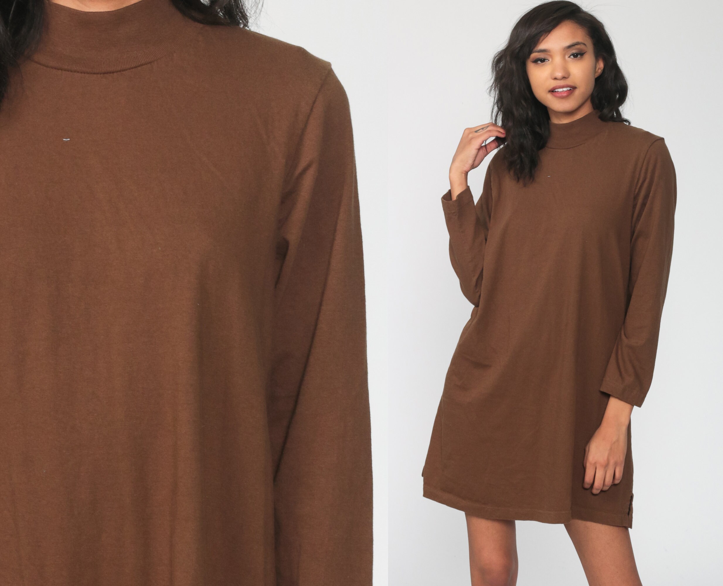 brown tshirt dress