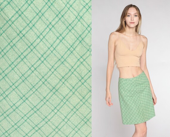 Green mini top skirt 1960s photos