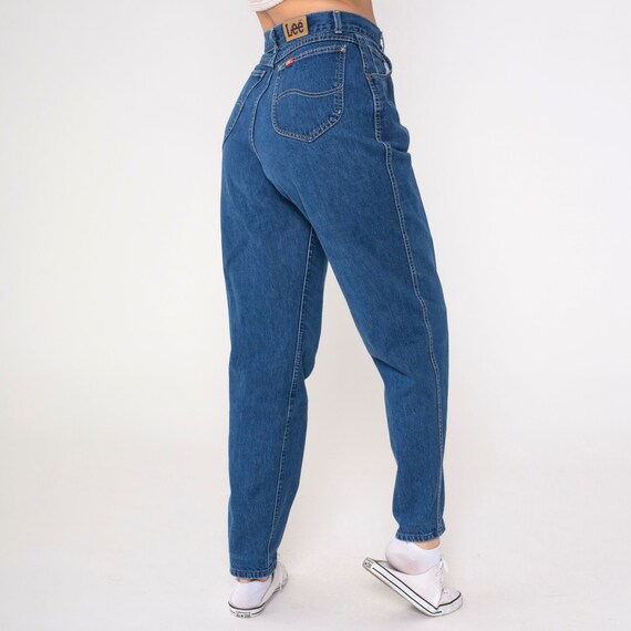 Pleated Lee Jeans 90s Denim Pants High Waist Jean… - image 6