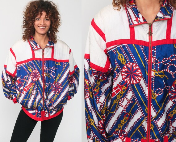 Nautical Jacket 90s Windbreaker Sailor Jacket Baro
