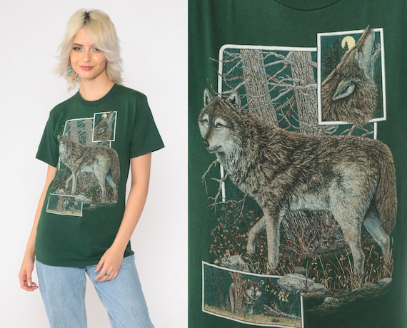 Wolf T-Shirt Wild Animal Wolves Tshirt Wildlife Vintage Gift Wolf T-Shirt Wild Animal Wolves Tshirt Wildlife Vintage Gift