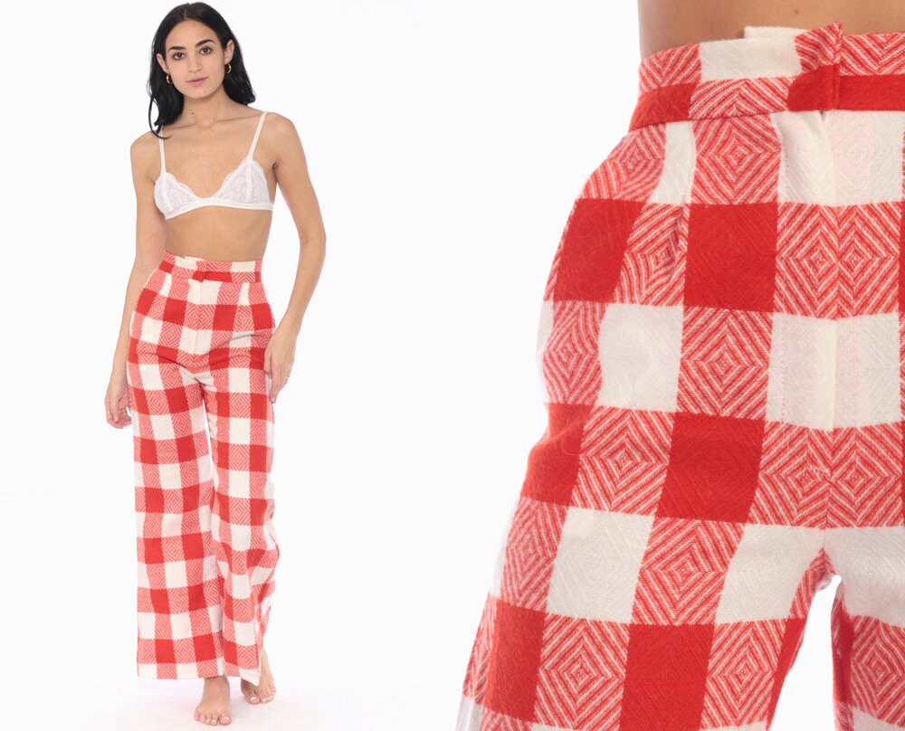 70s plaid bell bottoms