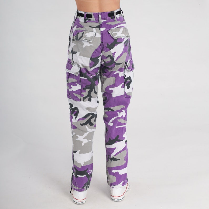 Purple Camo Pants Y2k Army Cargo Pants Military Combat Etsy