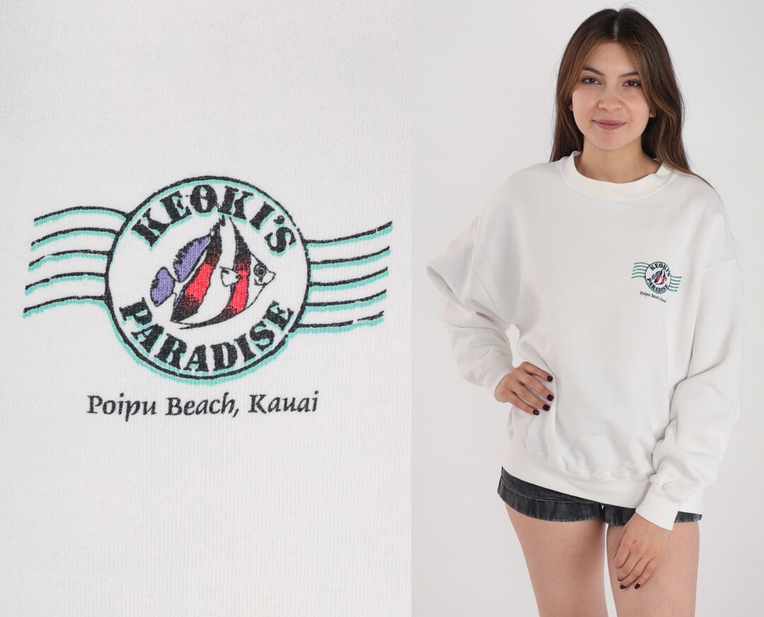 Hawaii Sweatshirt 90s Keoki's Paradise Sweater Poipu Koloa Tiki Bar ...
