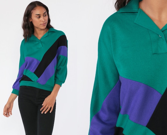 polo color block sweatshirt
