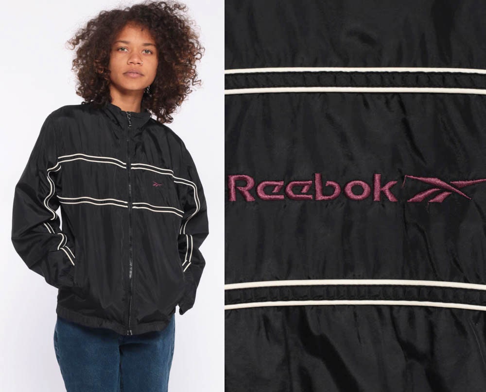 black windbreaker zip up