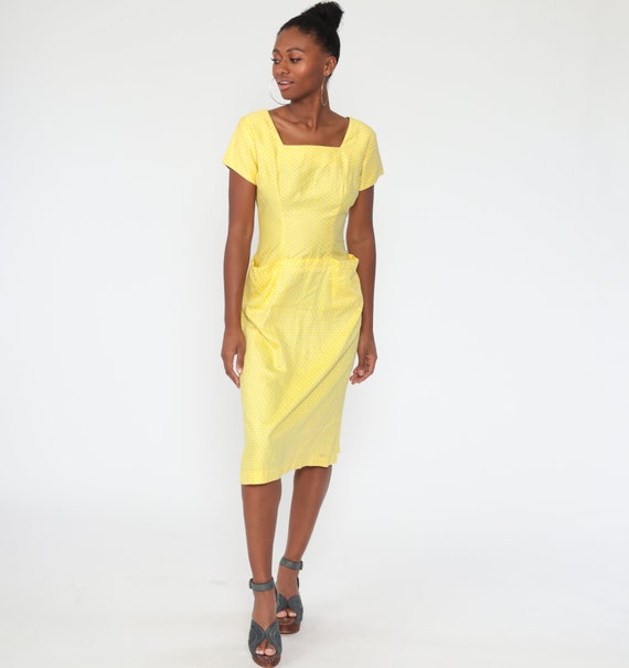 Yellow shop mod dress