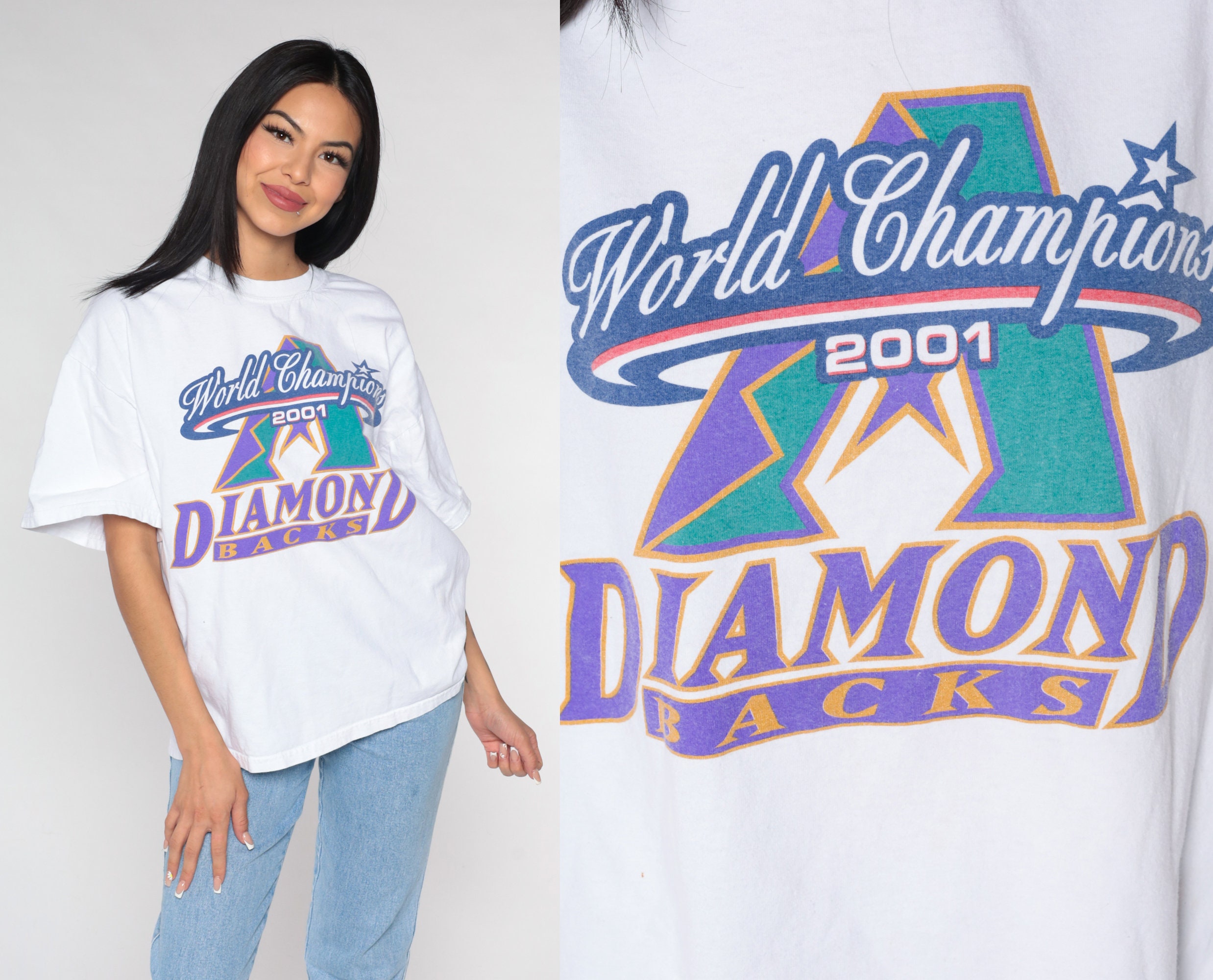Arizona Diamondbacks '98 T-Shirt from Homage. | Ash | Vintage Apparel from Homage.