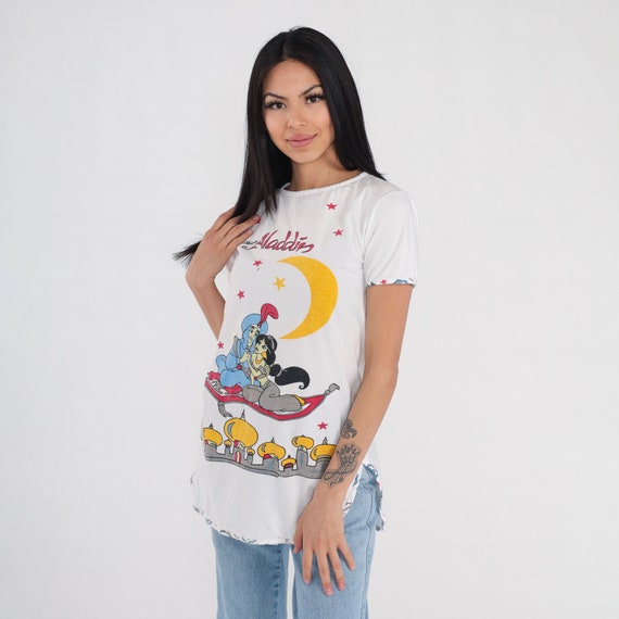 Vintage Aladdin Shirt 90s Disney Movie T-Shirt Pr… - image 4