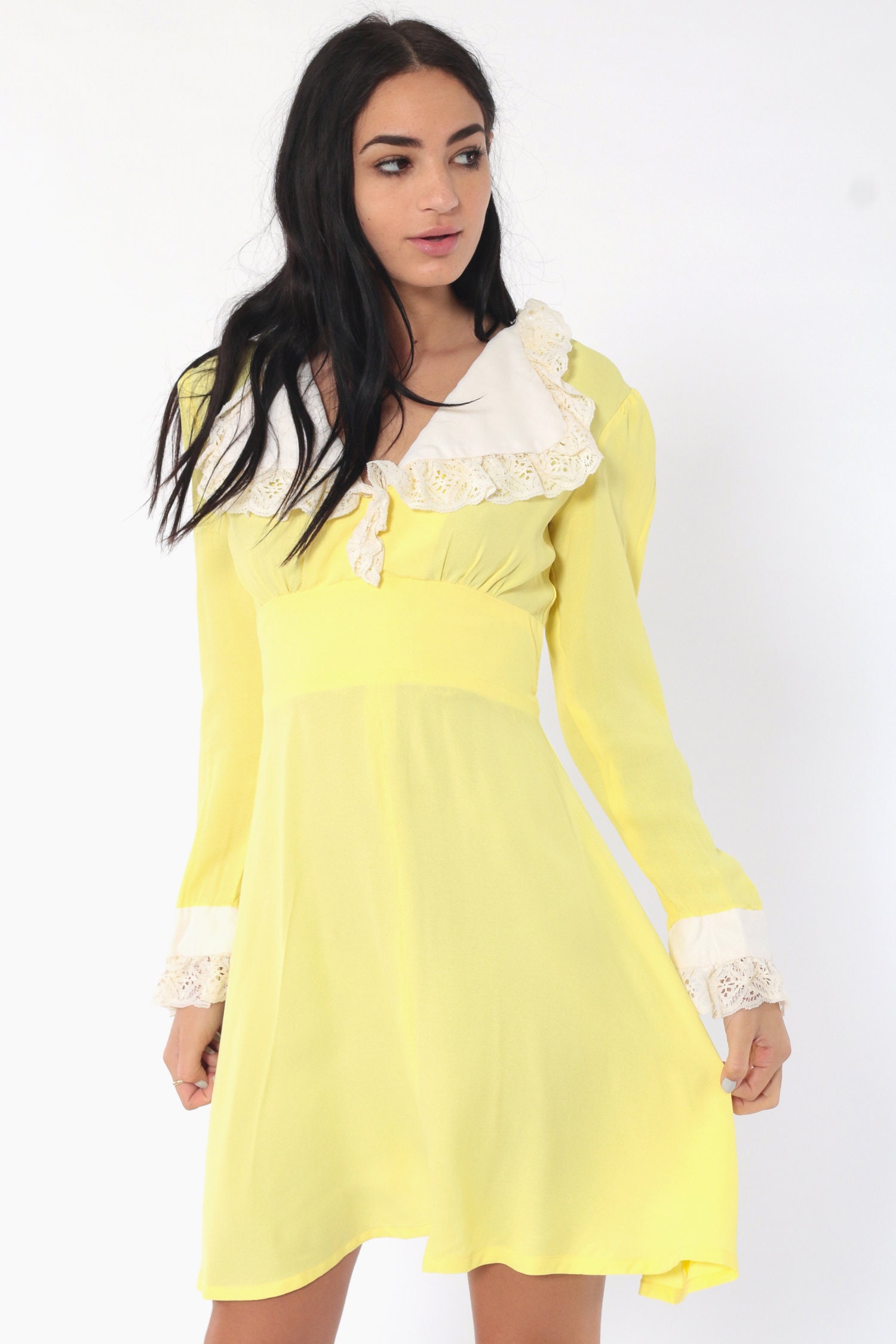 pastel yellow babydoll dress