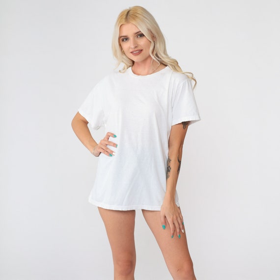 Plain White Tee 90s Polo Ralph Lauren T-Shirt Sol… - image 2