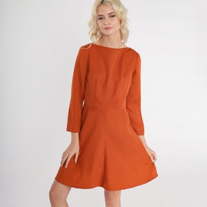 knee length dresses for ladies Size Medium, Rita One Sleeve Sequin Mini Dress - Burnt Orange main image 0
