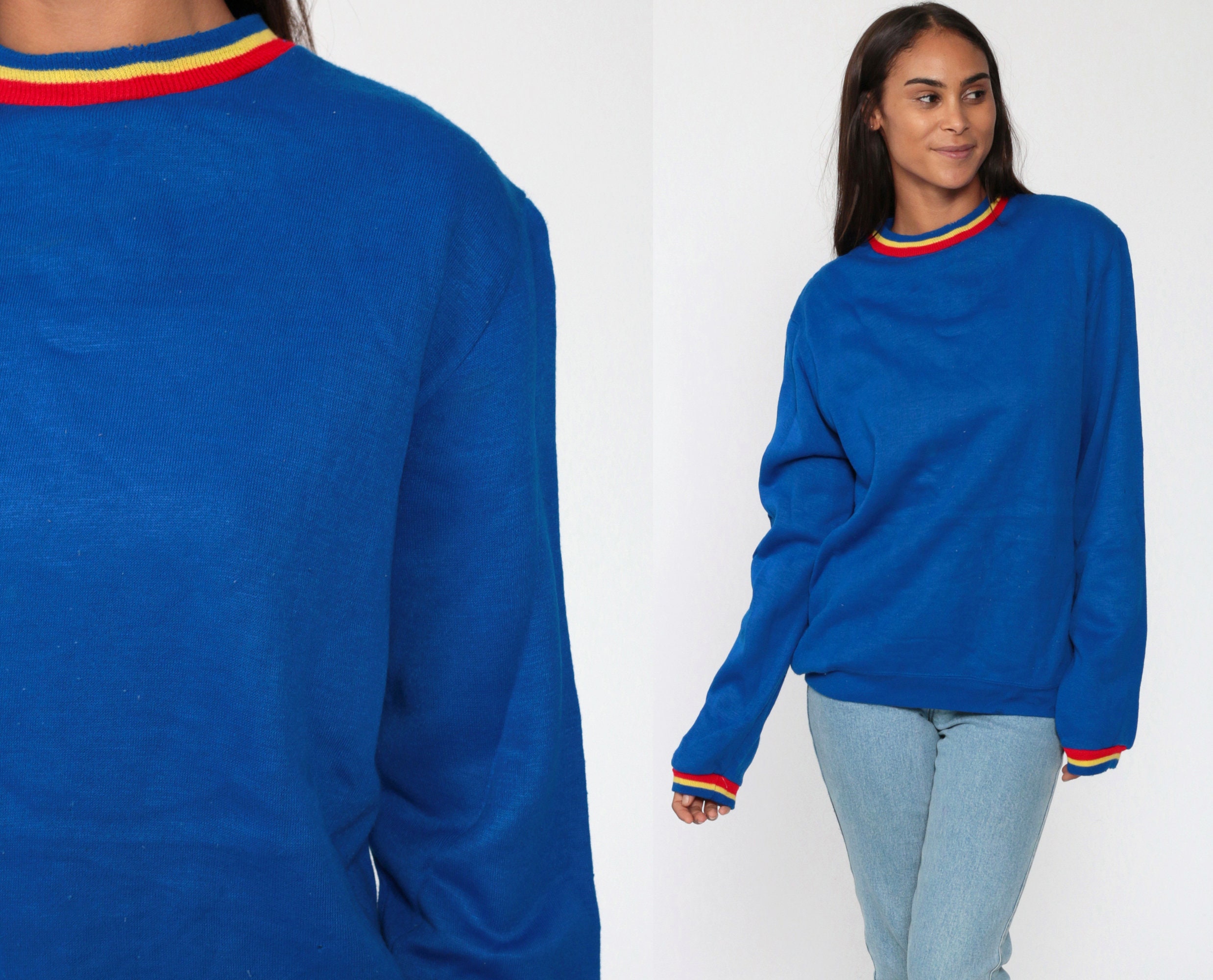 black royal blue sweatshirt