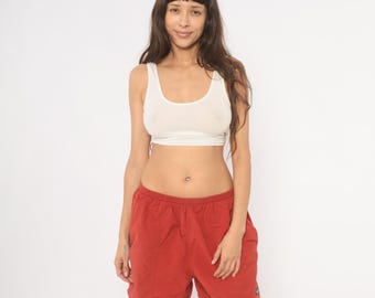 Pantalones cortos de baño Patagonia Baggies color óxido, estilo años 90, de nailon, con cintura elástica, fáciles de poner, para senderismo y actividades al aire libre, color terracota, talla L.