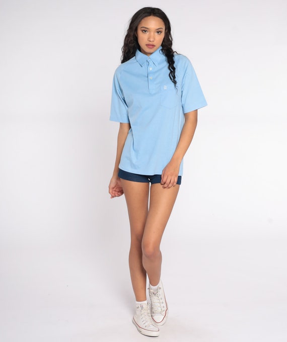 Munsingwear Polo Shirt Baby Blue PENGUIN Shirt 80… - image 3
