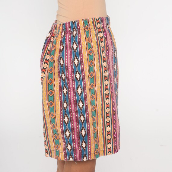 90s Mini Skort Southwestern Geometric Print Skirt… - image 6