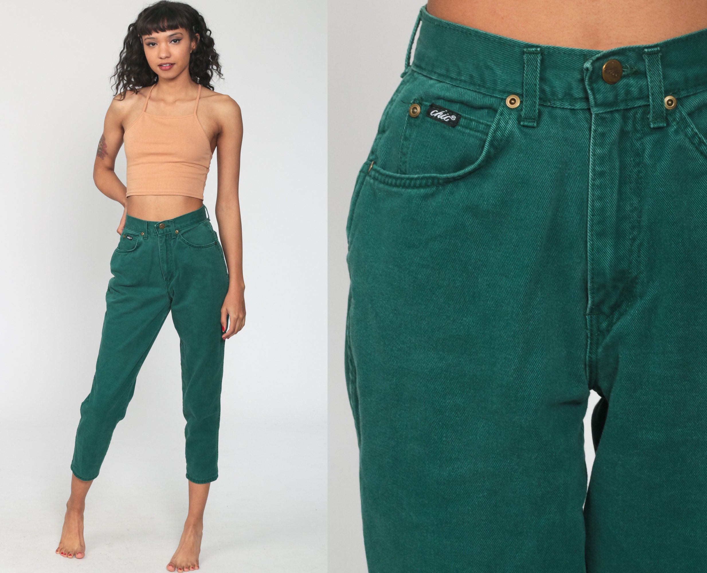 green mom jeans