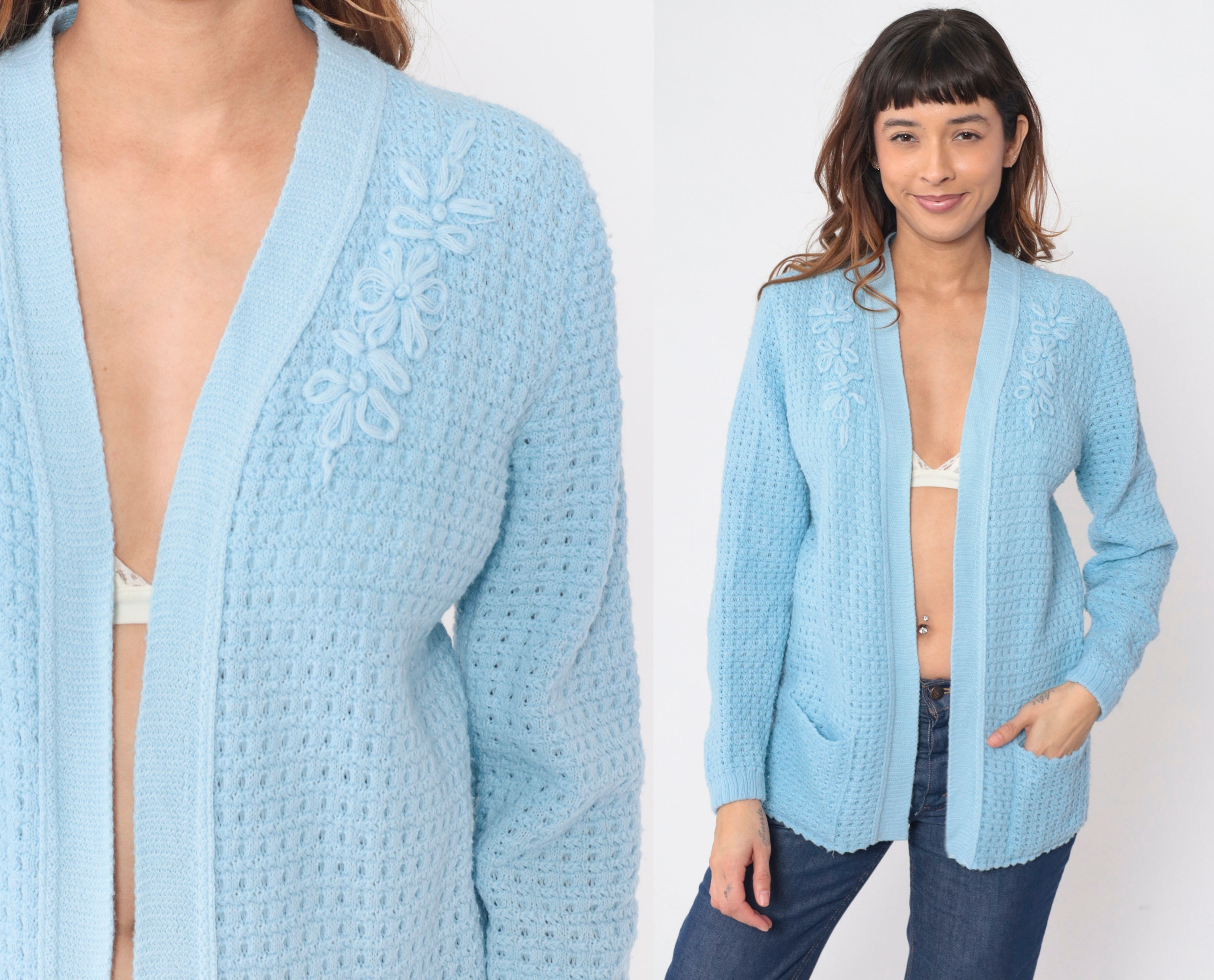 Baby blue cardigan sweater outlet