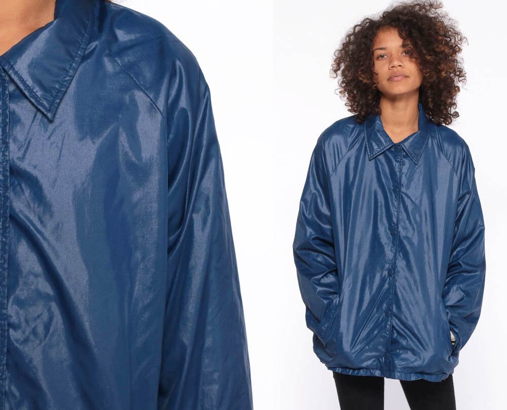 REVERSIBLE Baseball Jacket -- 80s Nylon 