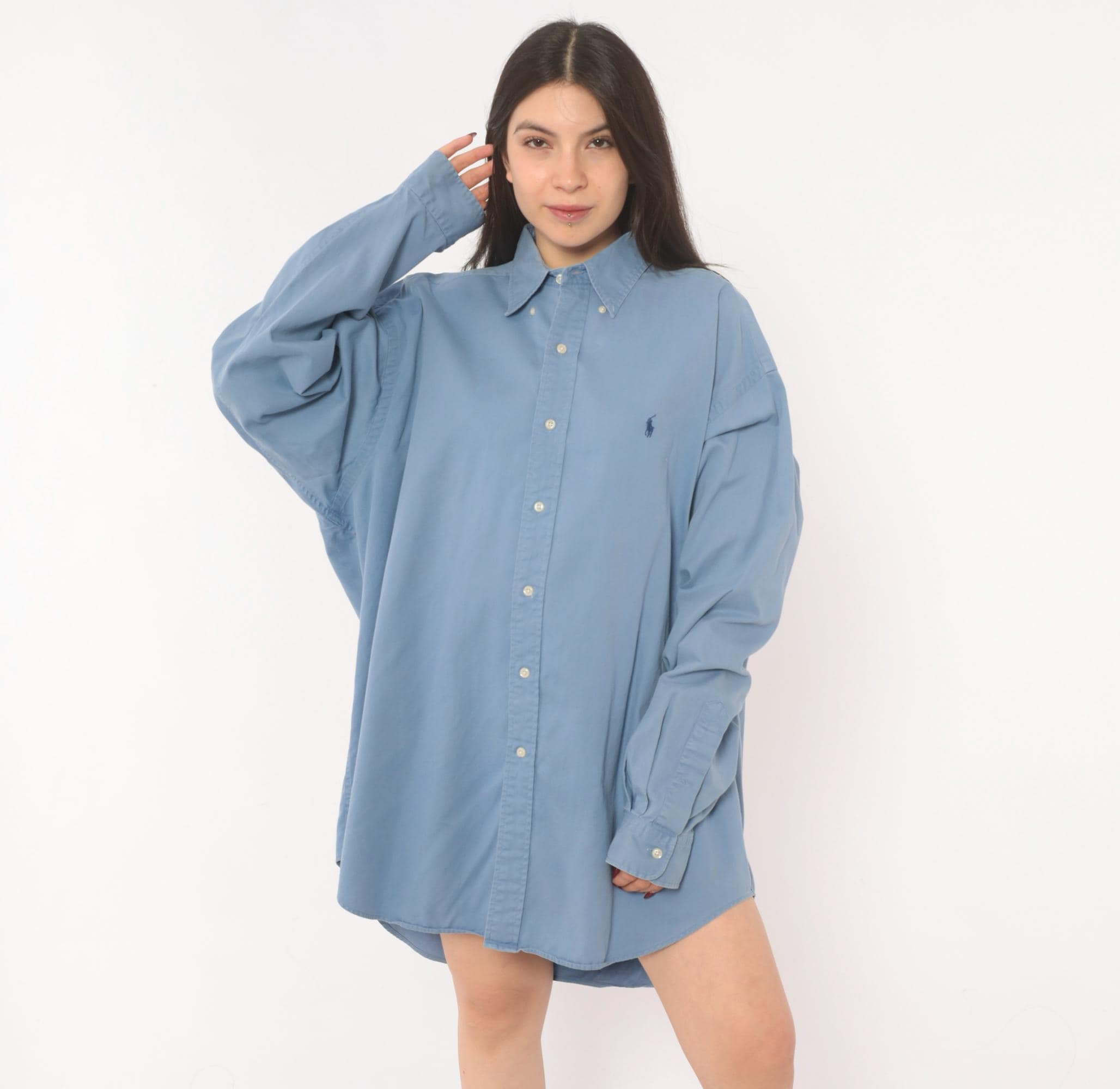 Extra Long Button Down Shirt Womens - Etsy
