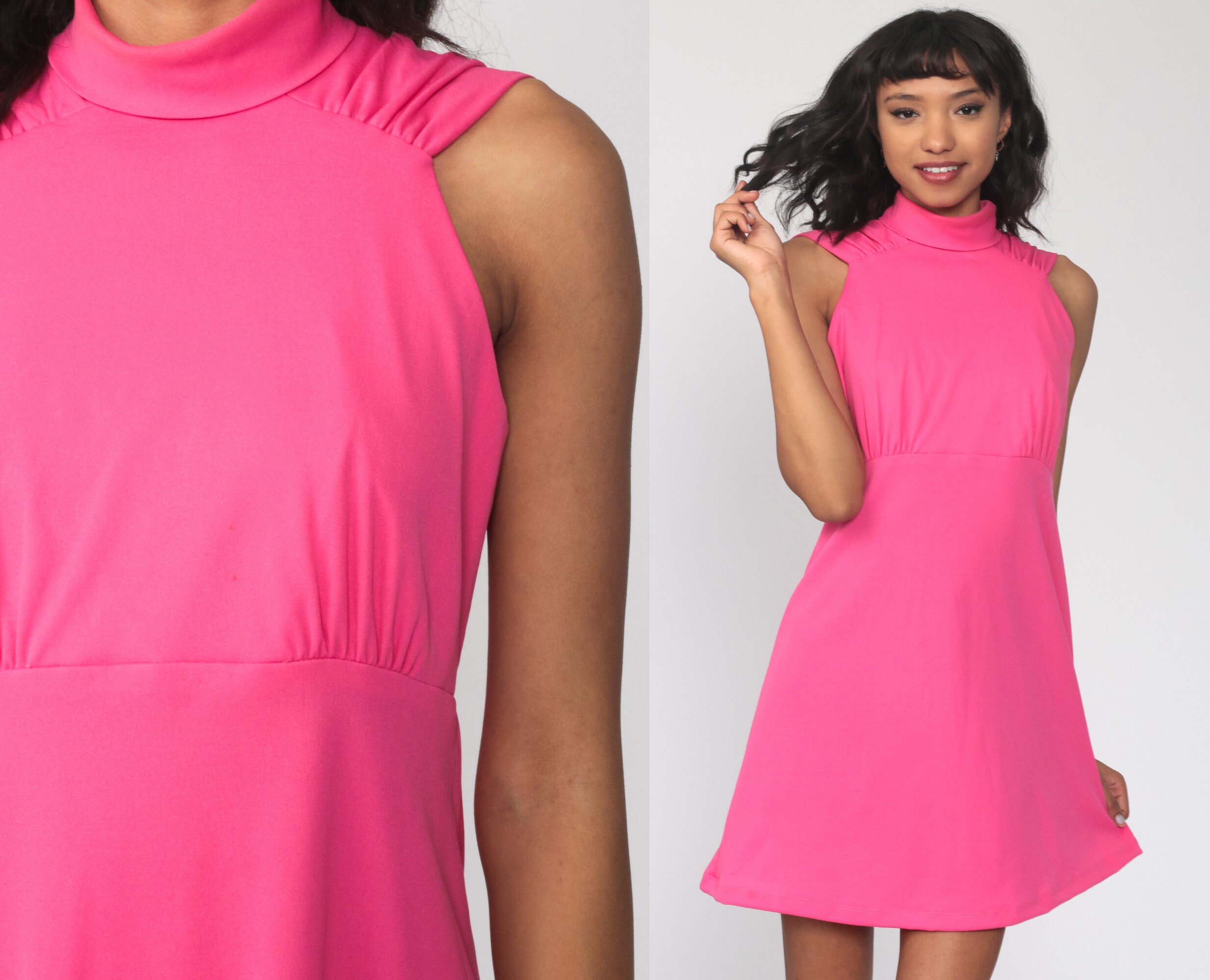 hot pink babydoll dress