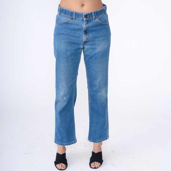 Bootcut Levis Jeans 90s Denim Pants Faded Worn Le… - image 8