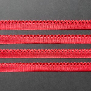 3m, 5m or 10m of 10mm Cherry Red Picot Elastic for Lingerie, Underwear, Dressmaking, Crafts, Sewing, Sexy