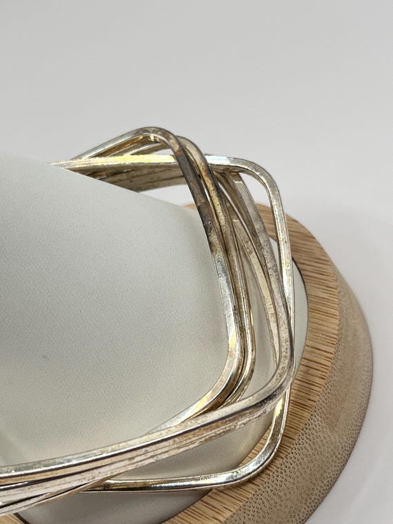 Vtg Rolling Silver  Bangles - image 3
