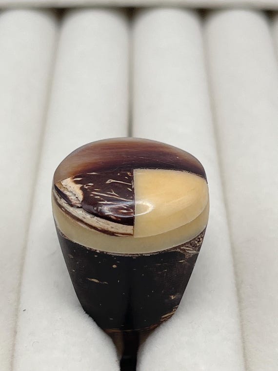Unique Hand Carved Coconut Ring - image 5