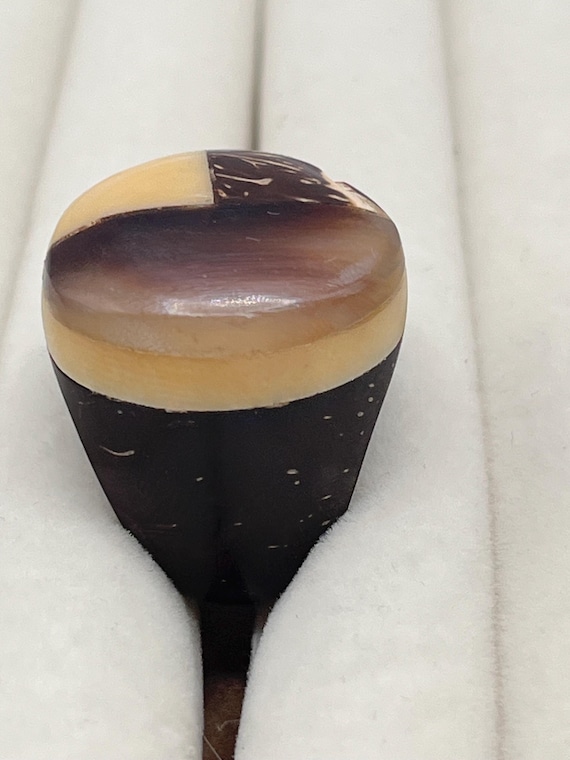 Unique Hand Carved Coconut Ring - image 3