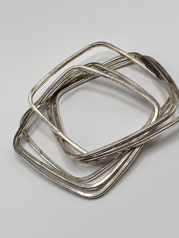 Vtg Rolling Silver  Bangles - image 5