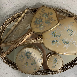 1950s Vtg Ladies Vanity Set