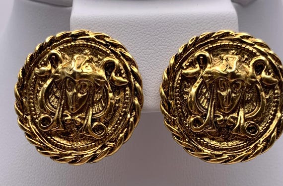 Vtg Erwin Pearl Medusa Earrings - image 1