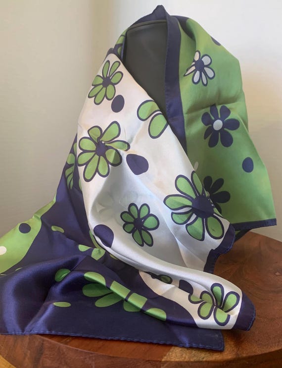 Vtg Acetate Scarf