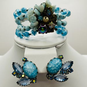 Unsigned Mariam Haskell Bracelet and Vtg Earrings