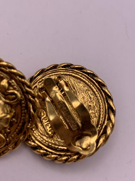 Vtg Erwin Pearl Medusa Earrings - image 5