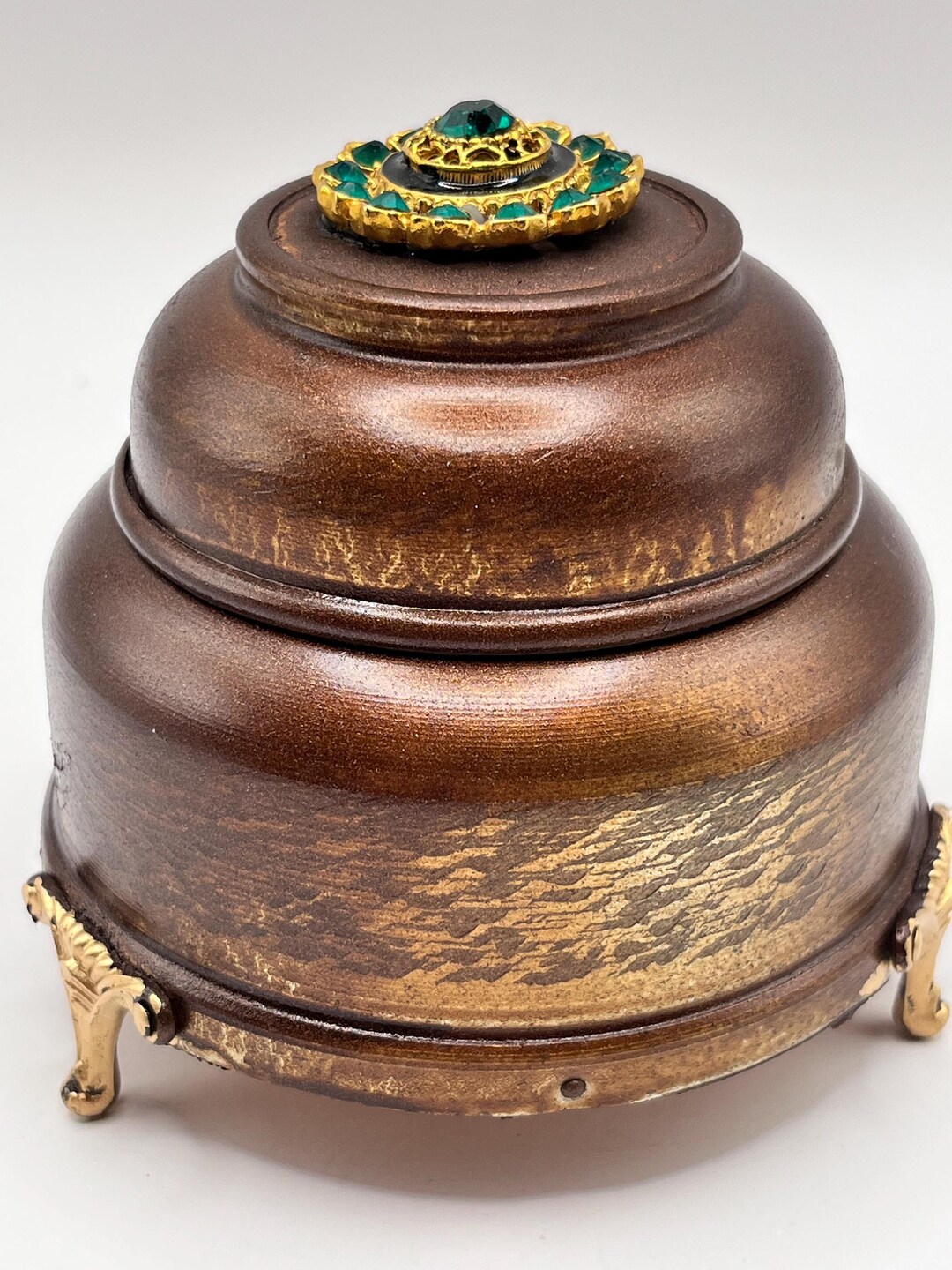Musical Powder Box Refurbished Powder Music Box - Etsy