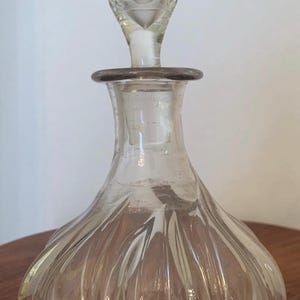 Vintage Decanter with Crystal Stopper