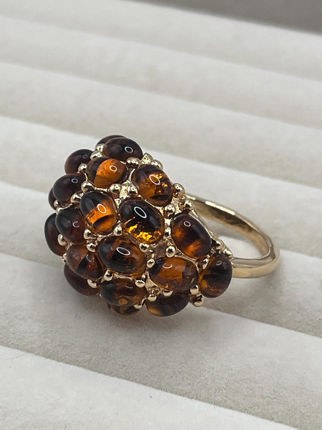 Topaz Color Ring Vtg KJL Topaz Color Cocktail Ring - Etsy