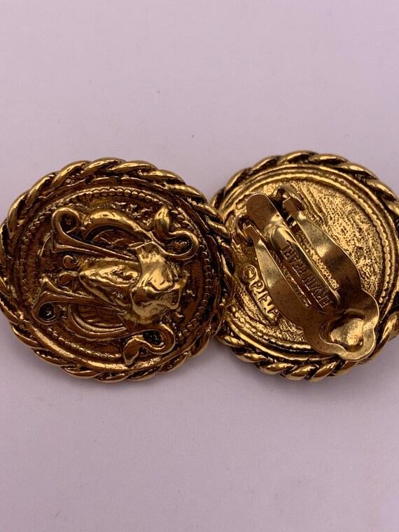 Vtg Erwin Pearl Medusa Earrings - image 4