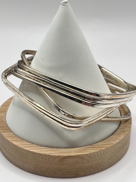 Vtg Rolling Silver  Bangles - image 1